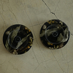 Круглая подставка под благовония из эпоксидной смолы с цветами черная Epoxy Resin Flowers Incense Stand Black варинант исполнения - 2 | Loft Concept в Челябинске