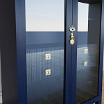 Дизайнерский шкаф витрина Elsa Dreams Blue с 4-мя ящиками варинант исполнения - 4 | Loft Concept в Челябинске