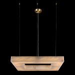 Люстра с квадратным каменным плафоном Calcite Square Light варинант исполнения - 1 | Loft Concept в Челябинске