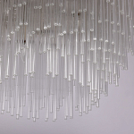 Люстра круглая с прозрачными стеклянными трубками Nembus варинант исполнения - 6 | Loft Concept в Челябинске