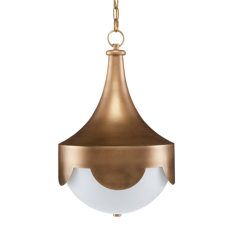 Подвесной светильник светодиодный с каркасом в форме купола Lantern under the Dome Золотой Белый в Челябинске | Loft Concept 