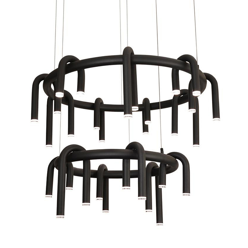 Люстра подвесная черная Black Light Fixtures Черный Люстра подвесная черная Black Light Fixtures Черный в Челябинске | Loft Concept