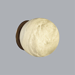 Настенно-потолочный светильник с плафоном в форме шара из алебастра Cryptocrystalline Stone варинант исполнения - 3 | Loft Concept в Челябинске