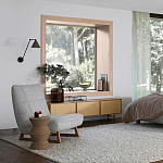 Приставной стол с отделкой из джута Juti D30 см варинант исполнения - 6 | Loft Concept в Челябинске