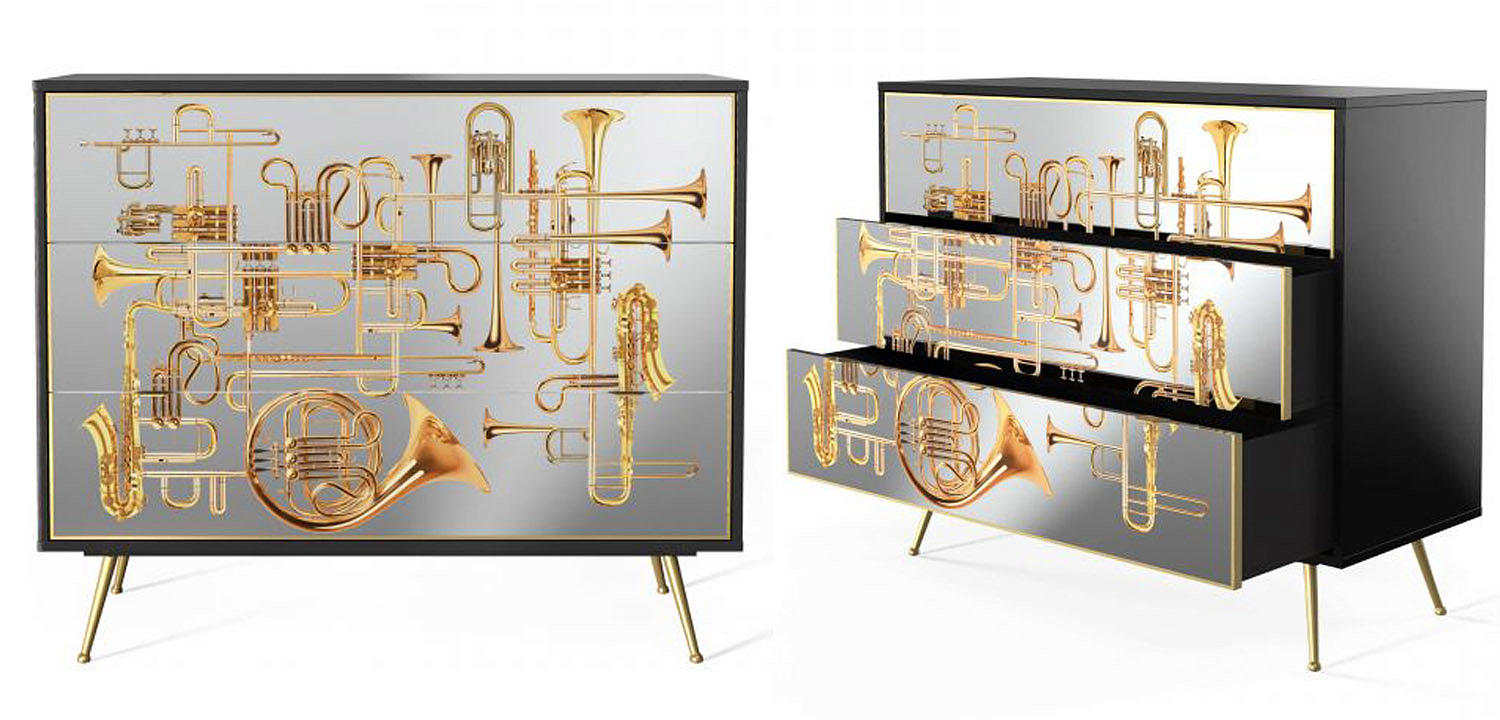 Комод Seletti Chest of Three Drawers Trumpets Комод Seletti Chest of Three Drawers Trumpets - Loft-Concept в Челябинске