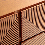 Комод с геометрическим рисунком на ящиках Anders Dark Wood варинант исполнения - 4 | Loft Concept в Челябинске