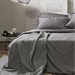 Плед из шерсти мериноса серого цвета 130×180 см Gray Waves варинант исполнения - 7 | Loft Concept в Челябинске