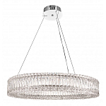 Люстра подвесная круглая из прозрачного хрусталя с корпусом из металла цвета хром Selfsufficient варинант исполнения - 5 | Loft Concept в Челябинске