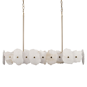 Люстра подвесная линейная с текстурированными мраморными элементами Marble square