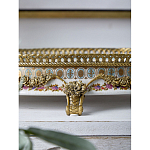 Чаша с цветочным орнаментом на бронзовых ножках Eden Garden варинант исполнения - 4 | Loft Concept в Челябинске