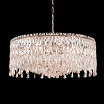 Люстра круглая с хрустальными подвесками на серебряном каркасе Roul Crystal Light варинант исполнения - 1 | Loft Concept в Челябинске