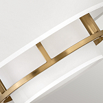 Потолочный светильник с двухслойным белым текстильным абажуром Hinkley варинант исполнения - 18 | Loft Concept в Челябинске