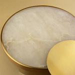 Бра в форме диска из бежевого алебастра Cryptocrystalline Stone варинант исполнения - 2 | Loft Concept в Челябинске