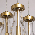 Люстра с 9-ю прозрачными стеклянными плафонами в форме капли Lucid Rain  варинант исполнения - 8 | Loft Concept в Челябинске