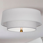 Потолочный светильник круглый серый с тканевым абажуром Ground Gray варинант исполнения - 2 | Loft Concept в Челябинске