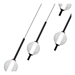 Люстра светодиодная каскадная с 4-мя сферическими стеклянными плафонами Splatter варинант исполнения - 4 | Loft Concept в Челябинске