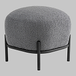 Пуф Стоун букле Fluffy темно-серый варинант исполнения - 1 | Loft Concept в Челябинске