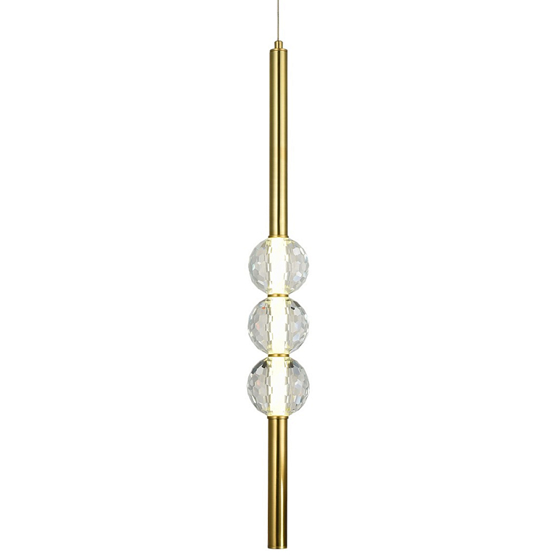 Подвесной светильник Celestin Spheres Brass Trio Hanging Lamp Прозрачный Латунь Подвесной светильник Celestin Spheres Brass Trio Hanging Lamp Прозрачный Латунь в Челябинске | Loft Concept