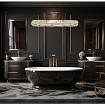 Люстра овальная с мозаичным хрустальным оформлением Sparks of Crystal варинант исполнения - 3 | Loft Concept в Челябинске