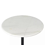 Кофейный столик с белой мраморной столешницей на черном основании Tall Coffee Black and White Table варинант исполнения - 4 | Loft Concept в Челябинске