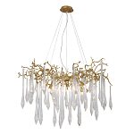 Люстра подвесная с прозрачными подвесками в форме капель Droplet Chandelier варинант исполнения - 3 | Loft Concept в Челябинске