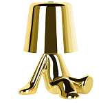 Настольная лампа фигурная золотого цвета с гладким абажуром Высота 17 см Sophia варинант исполнения - 2 | Loft Concept в Челябинске