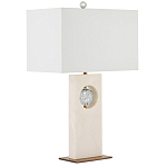 Настольная лампа из мрамора с тканевым прямоугольным абажуром Eternity варинант исполнения - 6 | Loft Concept в Челябинске