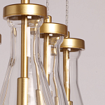 Люстра с 7-ю прозрачными плафонами из стекла в форме капли Lucid Rain  варинант исполнения - 9 | Loft Concept в Челябинске