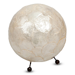 Настольная лампа из перламутра на металлическом каркасе Indonesian Egg варинант исполнения - 3 | Loft Concept в Челябинске