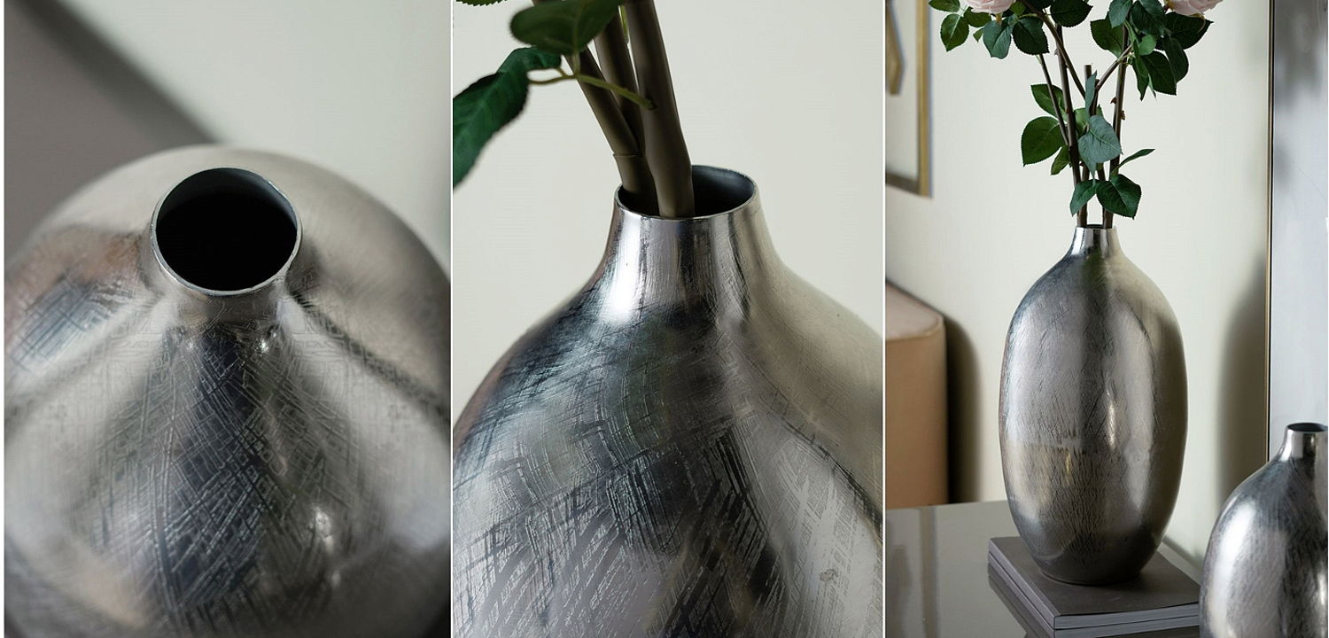 Ваза Silvian Vase silver Ваза Silvian Vase silver - Loft-Concept в Челябинске
