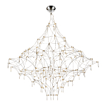 Люстра с тонким металлическим каркасом цвета хром Quasar варинант исполнения - 1 | Loft Concept в Челябинске