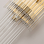 Бра с золотистым основанием и прозрачными трубками Nembus варинант исполнения - 3 | Loft Concept в Челябинске