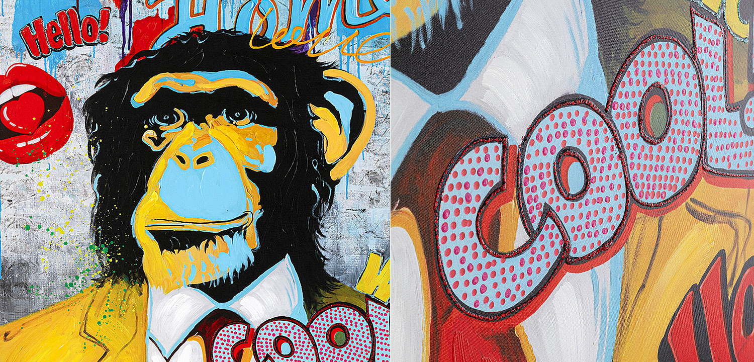 Картина Monkey multicolor Картина Monkey multicolor - Loft-Concept в Челябинске