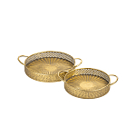 Поднос железный Gold Mesh варинант исполнения - 2 | Loft Concept в Челябинске