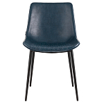 Стул с обивкой из экокожи темно-синего цвета RHOMBUSES UPHOLSTERY варинант исполнения - 2 | Loft Concept в Челябинске