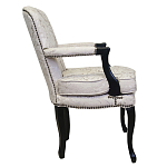 Кресло c растительным орнаментом Aubrey Classical Armchair beige jacquard варинант исполнения - 1 | Loft Concept в Челябинске