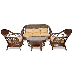 Комплект уличной мебели из ротанга Clara коричневый варинант исполнения - 1 | Loft Concept в Челябинске