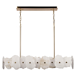 Люстра подвесная линейная с текстурированными мраморными элементами Marble square варинант исполнения - 1 | Loft Concept в Челябинске