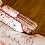 Трехместный диван из массива бука бежевый с растительным орнаментом Raffael Renaissance Beige Sofa варинант исполнения - 4 | Loft Concept в Челябинске