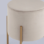 Бежевый пуф на золотистых ножках SANJAY варинант исполнения - 2 | Loft Concept в Челябинске