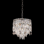 Люстра круглая с хрустальными подвесками на серебряном каркасе Roul Crystal Light варинант исполнения - 8 | Loft Concept в Челябинске