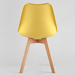 Стул с основой из пластика и мягким сиденьем Arvika Yellow варинант исполнения - 4 | Loft Concept в Челябинске