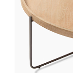 Журнальный стол с круглой деревянной столешницей Urban Style Space варинант исполнения - 1 | Loft Concept в Челябинске