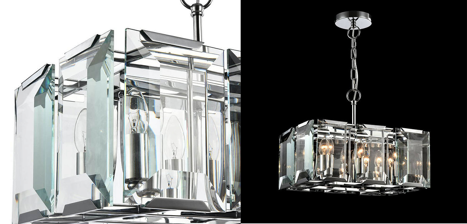 Люстра Harlow Crystal Square Chandelier chrome 6 Люстра Harlow Crystal Square Chandelier chrome 6 - Loft-Concept в Челябинске