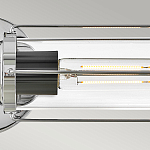 Бра для ванных комнат горизонтальное с 2-мя прозрачным цилиндрическим плафонами на круглом основании Hinkley варинант исполнения - 8 | Loft Concept в Челябинске