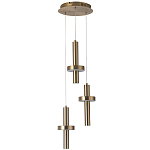 Каскадный светильник с 3-мя плафонами Flos Brass Metal Acrylic Trio Hanging Lamp варинант исполнения - 1 | Loft Concept в Челябинске