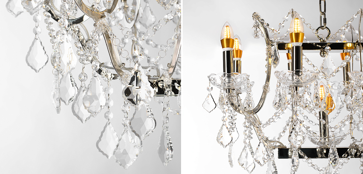 Люстра 19TH C. ROCOCO IRON & CLEAR CRYSTAL Rectangular Люстра 19TH C. ROCOCO IRON & CLEAR CRYSTAL Rectangular - Loft-Concept в Челябинске