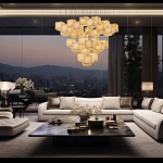 Люстра подвесная с квадратными плафонами из натурального камня Glowing Spheres варинант исполнения - 8 | Loft Concept в Челябинске