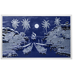 Картина ручная вышивка бисером Ночной пейзаж Night Boat Bay варинант исполнения - 1 | Loft Concept в Челябинске