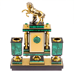 Настольный письменный набор из малахита с декором в виде лошади Leader Organizer варинант исполнения - 4 | Loft Concept в Челябинске